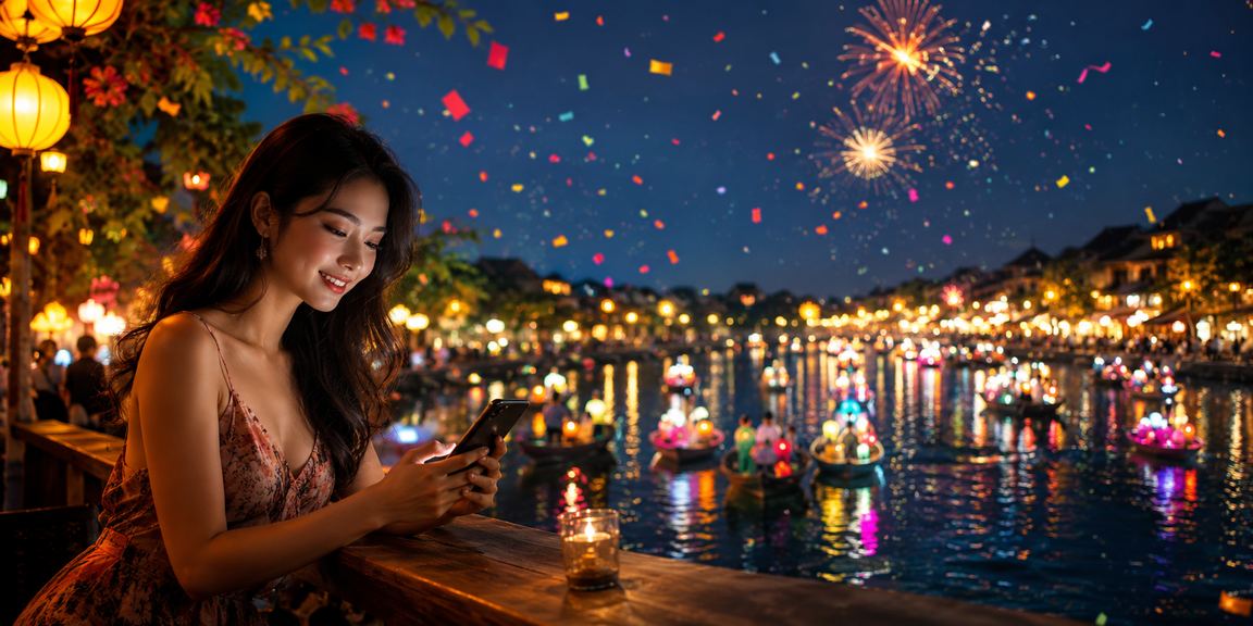 Người dùng tại Hội An tận hưởng casino di động cùng cà phê sáng và nhận ưu đãi mới