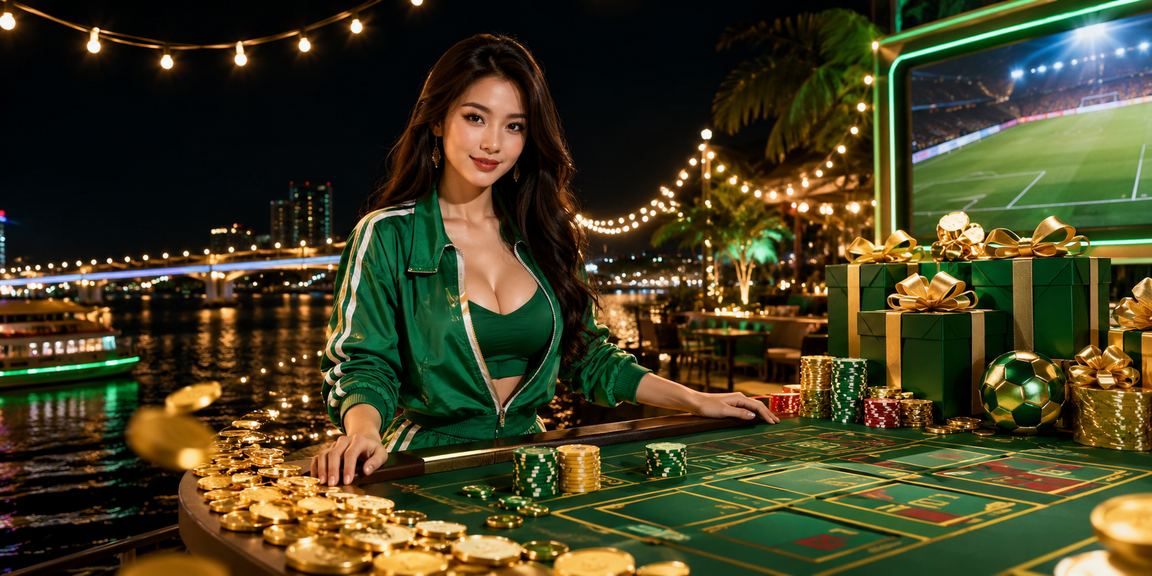 Người dùng vùng Mekong tham gia esports betting tại bãi biển với điện thoại di động