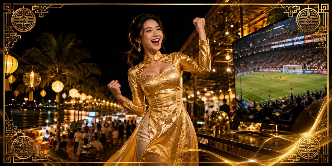 Cảnh sòng bạc trực tuyến Việt Nam với không khí sôi động và bàn game đa dạng